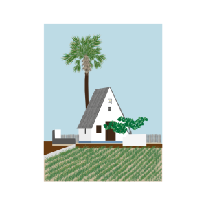 Barraca de la huerta de Alboraya. Azules.