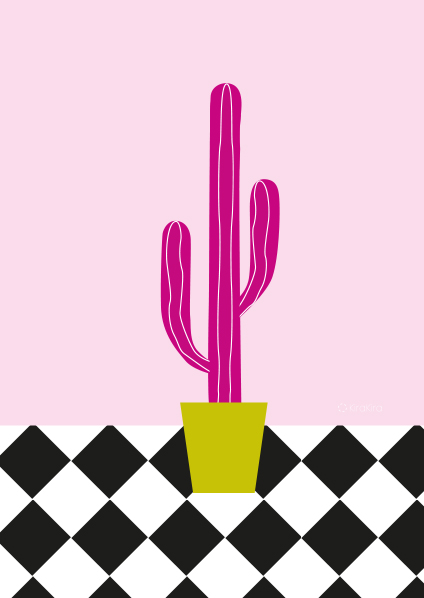 Ilustración de cactus para descargar e imprimir