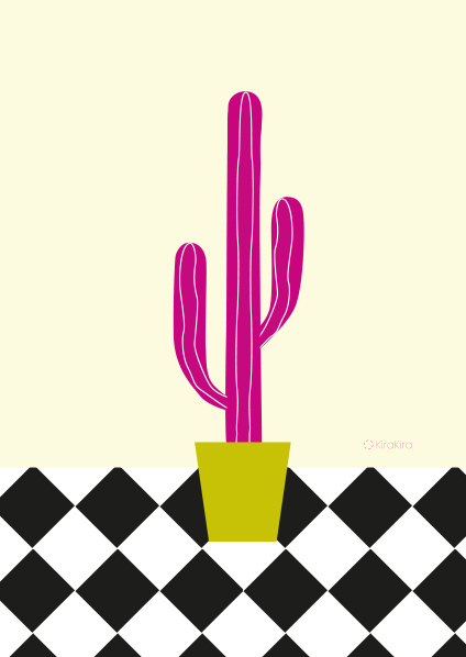 Ilustración de cactus para descargar e imprimir