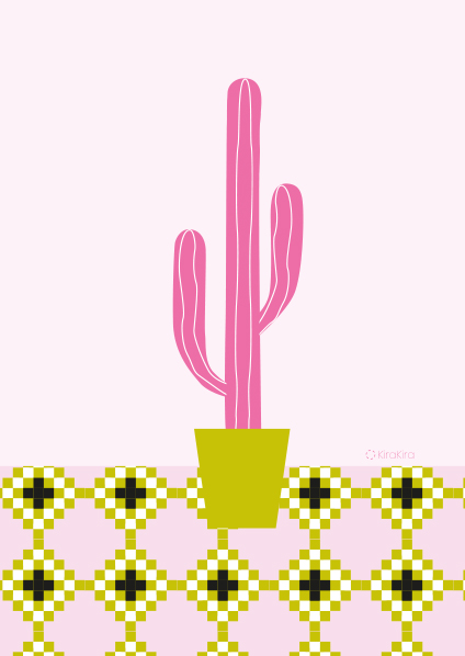 Ilustración de cactus para descargar e imprimir